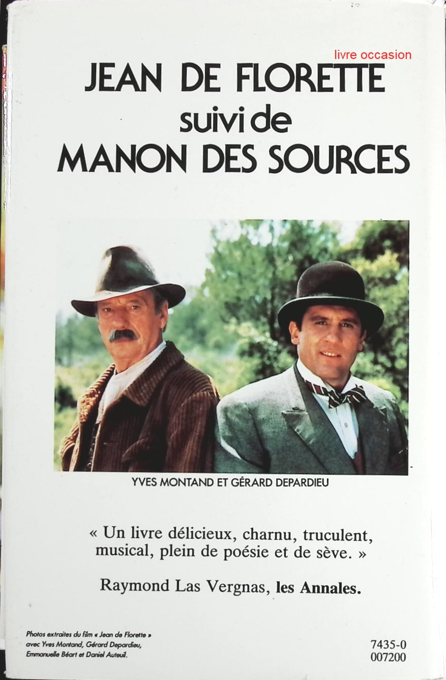 Jean de Florette - Manon des Sources - Marcel Pagnol - Livre