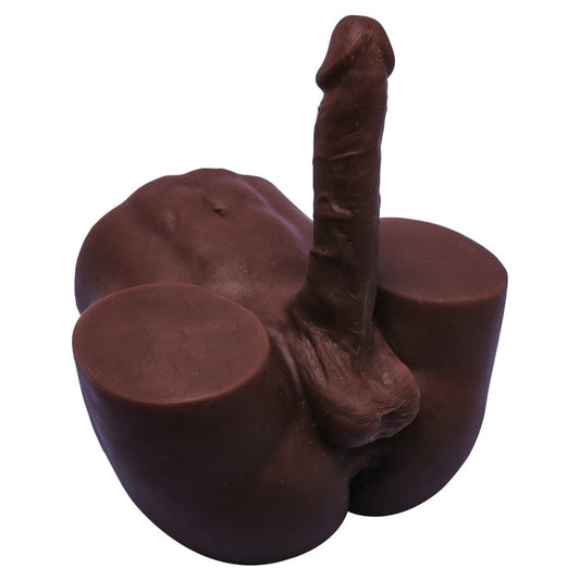 Masturbateur Fessier avec Pénis Articulé Cute Ass 17 x 4cm Marron