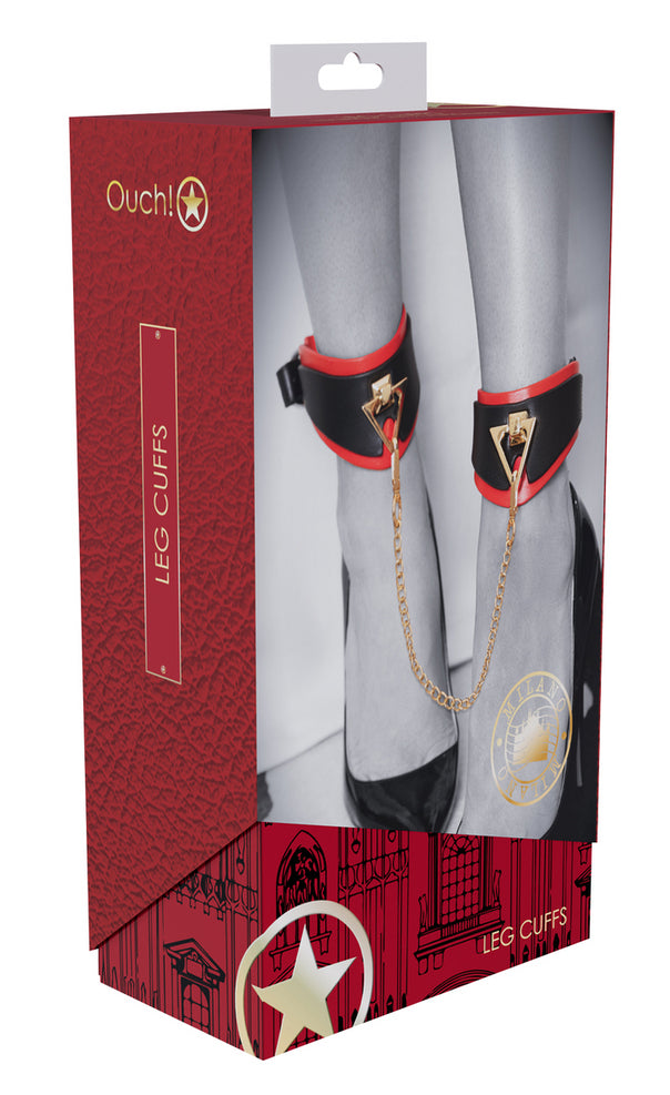 Menottes de Chevilles Milan Noir et Rouge