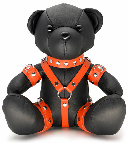 Ours en cuir EDDY The BDSM Teddy Bear Orange + Boite