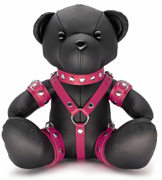 Ours en cuir EDDY The BDSM Teddy Bear Rose + Boite
