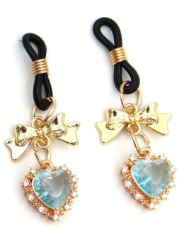Pince-Tétons Heart Diamond Bleu