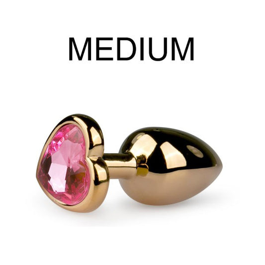 Plug bijou Or en coeur - Medium 7.1 x 3.2cm