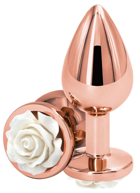 Plug Bijou REAR M 7 x 3.4cm Rose-Blanc