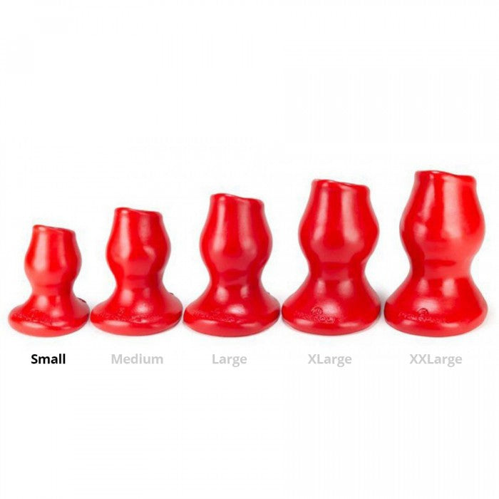 Plug Tunnel Pig-Hole rouge Small - 7 x 4.5 cm