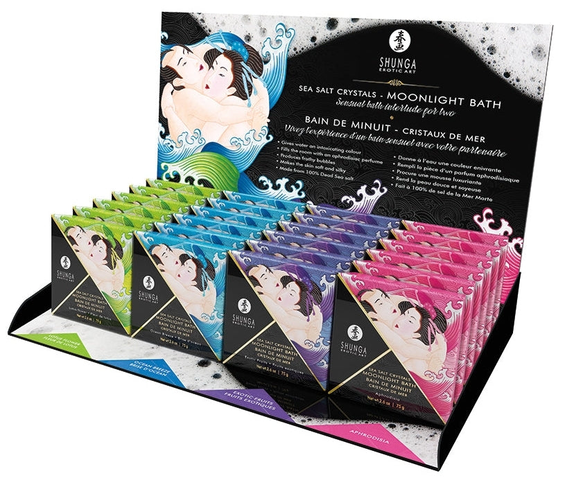 Présentoir avec Sels de Bain Shunga 24 pièces
