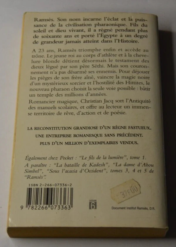 Ramsès - 2 - Le temple des millions d'années - Christian Jacq - livre