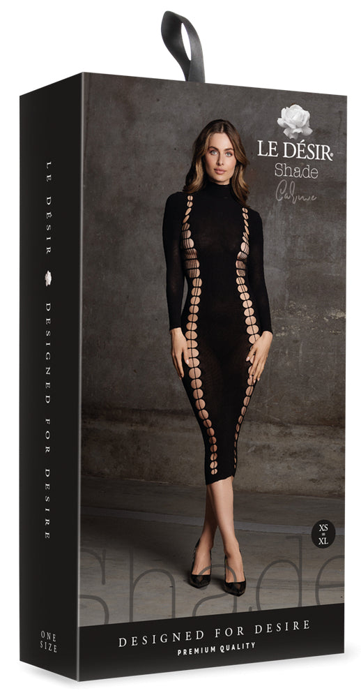 Robe Longue à Col Roulé CarmeNoir