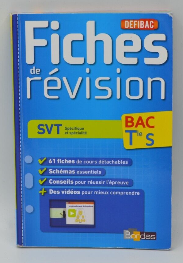 Fiches de révision - Bac Tle S - SVT - livre