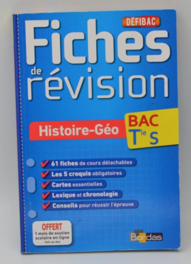 Fiches de révision Bac Tle S - Histoire- Géo - livre