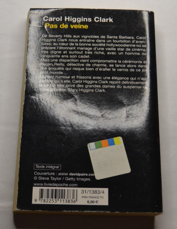 Pas de veine - Carol Higgins Clark - livre