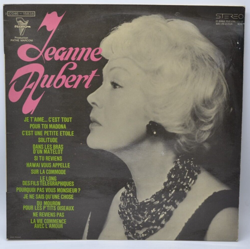 jeanne aubert je t'aime c'est tout - disque vinyle 33 tours