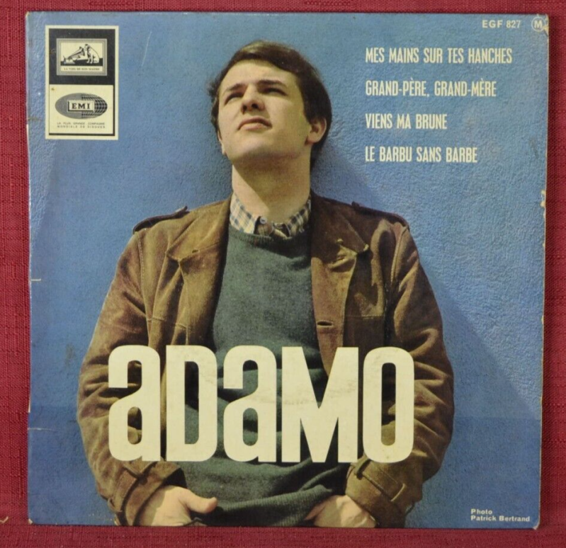 disque vinyle 45 tours - mes mains sur tes hanches adamo