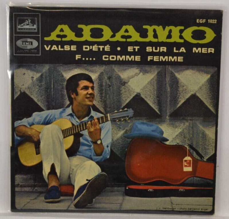 disque vinyle 45 tours - valse d'été adamo