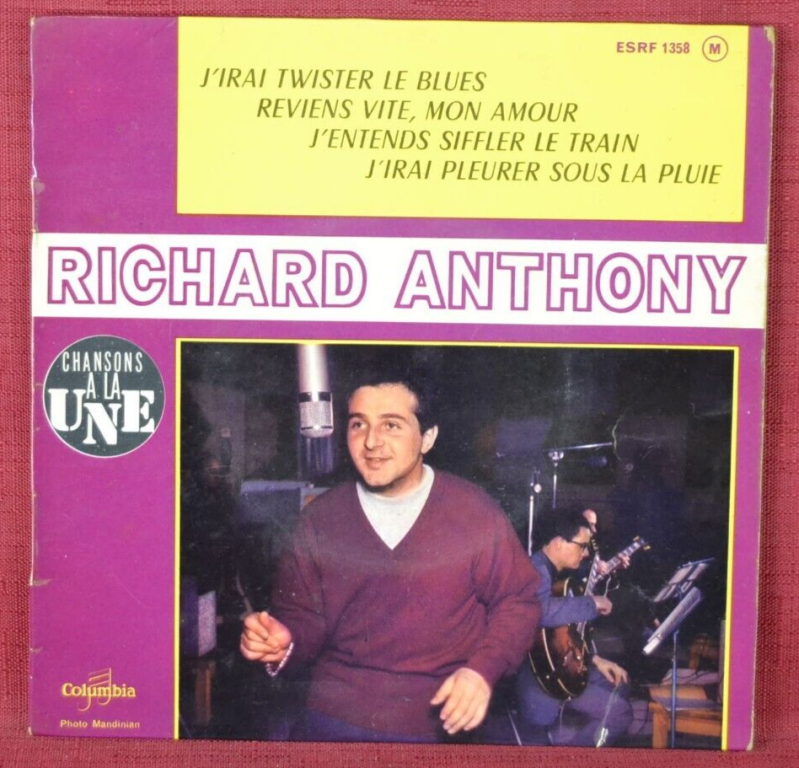 disque vinyle 45 tours - j'irai twister le blues richard anthony
