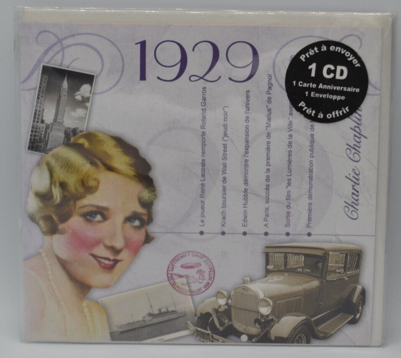 20 Original Recordings - 1929 cd date anniversaire prêt à envoyer - cd
