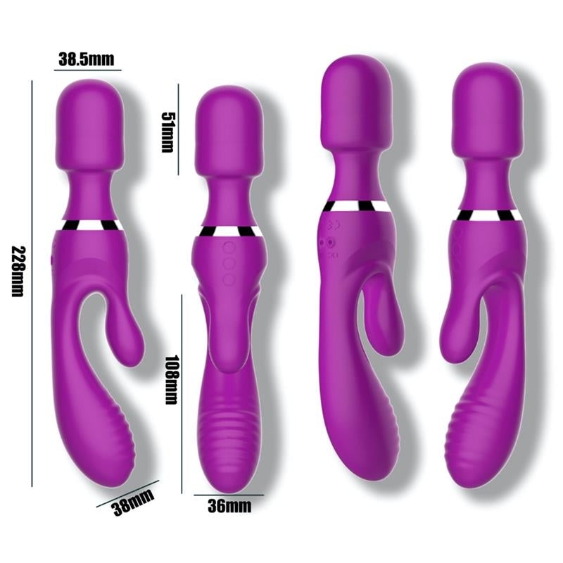 Vibro et Wand Fifteen Action Violet